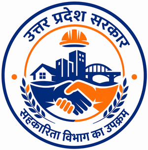 Sahkarita Vibhag (Cooperative Department) emblem, as shown on the organisation's letterhead